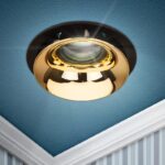 Встраиваемый светильник декоративный ЭРА KL103 BK/GD MR16 GU5.3 черный золото купить оптом недорого