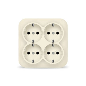 Розетка 4-м ОП 16А IP20 с заземл. сл. кость квадрат IONICH 1454 оптом купить цена