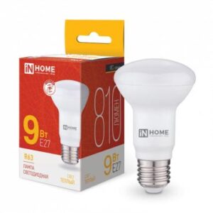 Лампа светодиодная LED-R63-VC 9Вт рефлектор 3000К тепл. бел. E27 810лм 230В IN HOME 4690612024301 оптом купить цена