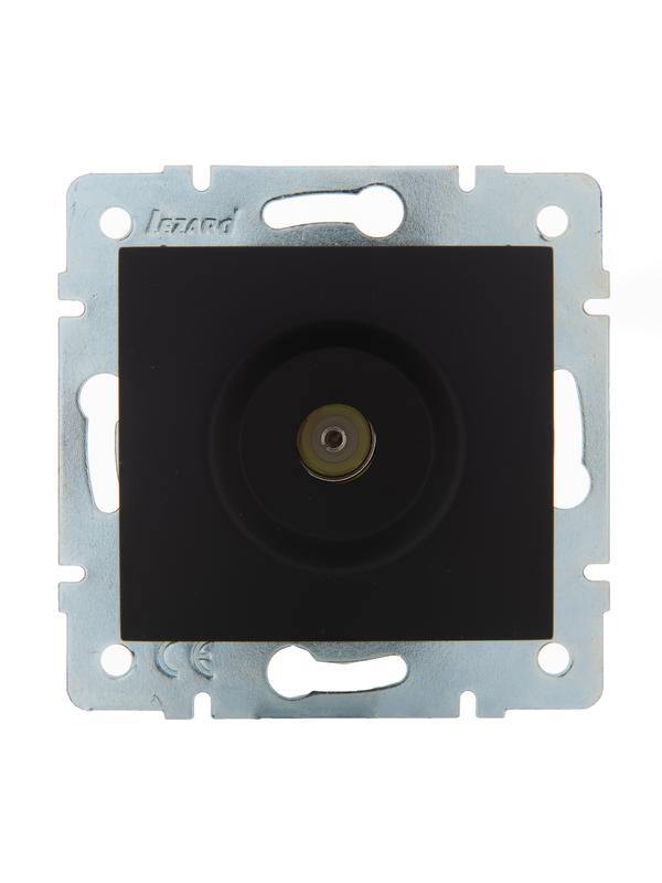 Розетка телевизионная оконечная TV СП Karina механизм черн. бархат LEZARD 707-4288-130 купить оптом выгодно Розетка телевизионная оконечная TV СП Karina механизм черн. бархат LEZARD 707-4288-130 оптом купить цена