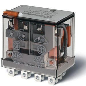 Реле миниатюрное силовое электромеханическое монтаж в розетку или наконечники Faston (4.8х0.5мм) 4CO 12A AgNi 220В DC RTI опции: нет FINDER 563492200000 оптом купить цена