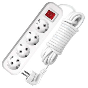 Удлинитель 4х3м с заземл. 13А IP20 S-304 ПВС 3х1 с выкл. UNIVersal 9631990 оптом купить цена