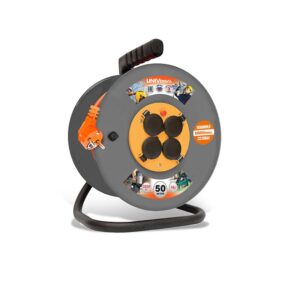 Удлинитель на катушке 4х50м с заземл. 16А IP44 ВЕМ-250 ПВС 3х1.5 термозащита с защ. крышкой UNIVersal 9634176 оптом купить цена