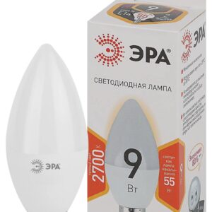 Лампочка светодиодная ЭРА STD LED B35-9W-827-E14 E14 / Е14 9Вт свеча теплый белый свет купить оптом недорого