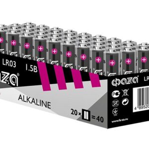 Элемент питания алкалиновый AAA/LR03 1.5В Alkaline Pack-40 (уп.40шт) ФАZА 5023024 оптом купить цена