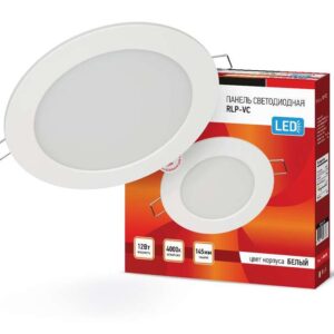 Светильник светодиодный RLP-VC 12Вт 4000К IP40 960лм 230В 145мм кругл. встраив. панель бел. IN HOME 4690612023366 оптом купить цена