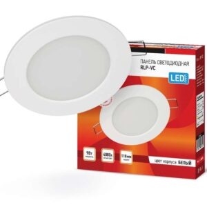 Светильник светодиодный RLP-VC 9Вт 4000К IP40 630лм 230В 118мм кругл. встраив. панель бел. IN HOME 4690612023359 оптом купить цена