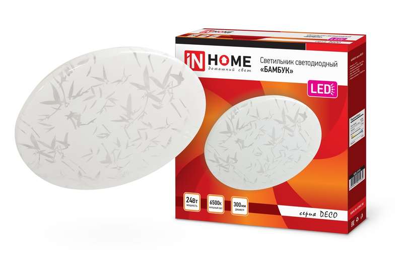 Светильник светодиодный DECO БАМБУК 24Вт 230В 6500К 1560лм 300мм IN HOME 4690612025230 купить оптом выгодно Светильник светодиодный DECO БАМБУК 24Вт 230В 6500К 1560лм 300мм IN HOME 4690612025230 оптом купить цена