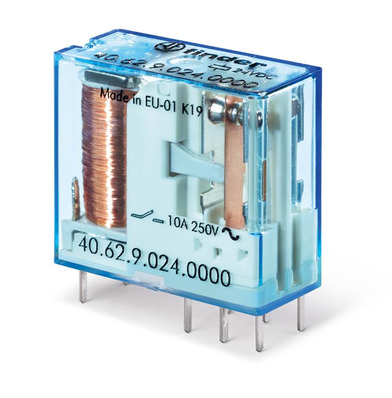 Реле миниатюрное универсальное электромеханич. монтаж на печатную плату или в розетку выводы с шагом 5мм 2CO 10А AgN 24В DC (чувствит.) RTII FINDER 406270240000 купить оптом выгодно Реле миниатюрное универсальное электромеханич. монтаж на печатную плату или в розетку выводы с шагом 5мм 2CO 10А AgN 24В DC (чувствит.) RTII FINDER 406270240000 оптом купить цена