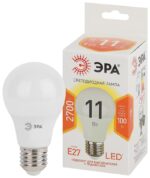 Лампочка светодиодная ЭРА STD LED A60-11W-827-E27 E27 / Е27 11 Вт груша теплый белый свет купить оптом недорого