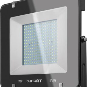 Прожектор светодиодный 14 345 OFL-200-6.5K-BL-IP65-LED 200Вт 6500К IP65 18000лм черн. ОНЛАЙТ 14345 оптом купить цена