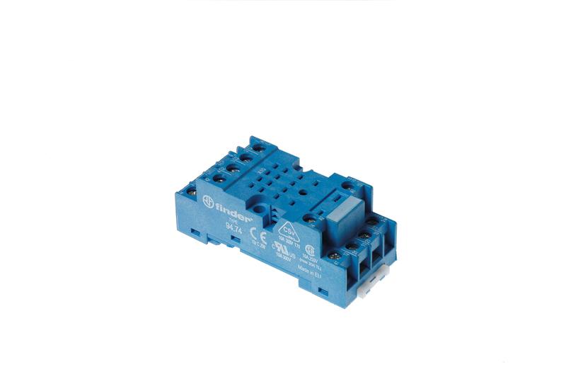 Розетка с винтовыми клеммами (под шайбу) для реле 55.32; 55.34 таймера 85.02; 85.04; модули 99.01; в компл. метал. клипса 094.71 син. FINDER 94749SMA купить оптом выгодно Розетка с винтовыми клеммами (под шайбу) для реле 55.32; 55.34 таймера 85.02; 85.04; модули 99.01; в компл. метал. клипса 094.71 син. FINDER 94749SMA оптом купить цена