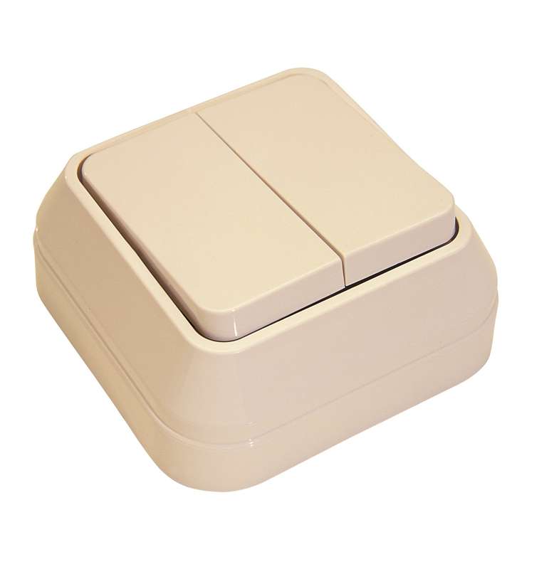 Выключатель 2-кл. ОП 10А IP20 крем. Makel 45203 купить оптом выгодно Выключатель 2-кл. ОП 10А IP20 крем. Makel 45203 оптом купить цена