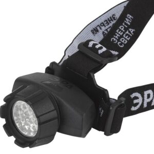 Фонарь налобный светодиодный ЭРА GB-603 на батарейках яркий мощный 4 режима черный купить оптом недорого