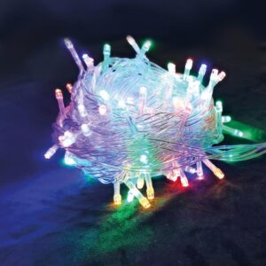 Гирлянда светодиодная 100LED бел. прозр. провод 6.5м расстояние между лампами 6см 8 режимов мигания Космос KOC_GIR100LED_RGB_7m оптом купить цена