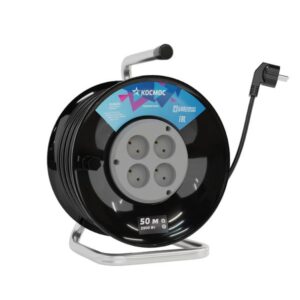 Удлинитель на катушке 4х50м с заземл. 16А IP20 3.5кВт ПВС 3х1.5 КОСМОС YKKsm50m-4g-Z(16A) оптом купить цена