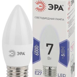 Лампочка светодиодная ЭРА STD LED B35-7W-860-E27 E27 / Е27 7Вт свеча холодный дневной свет купить оптом недорого
