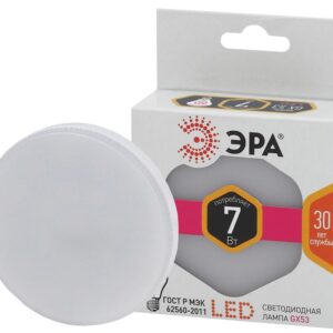 Лампочка светодиодная ЭРА STD LED GX-7W-827-GX53 GX53 7Вт таблетка теплый белый свет купить оптом недорого