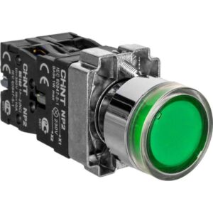 Кнопка управления NP2-BW3365 1НО+1НЗ зел. AC/DC 230В(LED) IP40 CHINT 574268 оптом купить цена
