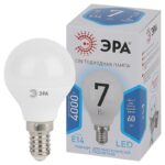 Лампочка светодиодная ЭРА STD LED P45-7W-840-E14 E14 / Е14 7Вт шар нейтральный белый свет купить оптом недорого