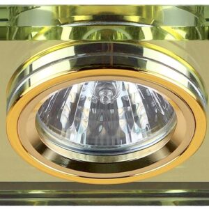 DK8 GD/YL Светильник ЭРА декор стекло квадрат MR16