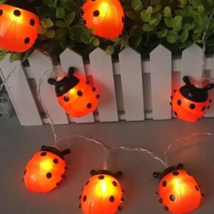 Гирлянда декоративная "Божья коровка" 6x5см 20LED на солнечной батарее бел. дл.4м (2+2м) аккумулятор АА NI-MH 600мА.ч КОСМОС KOC_SOL110 оптом купить цена