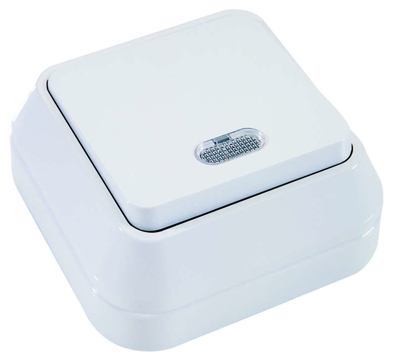 Переключатель проходной 1-кл. ОП 10А IP20 с подсветкой бел. Makel 45125 купить оптом выгодно Переключатель проходной 1-кл. ОП 10А IP20 с подсветкой бел. Makel 45125 оптом купить цена