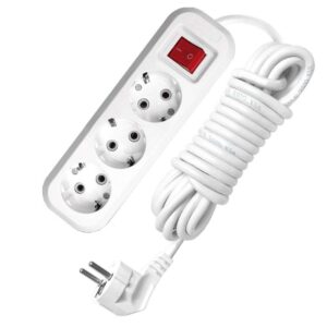 Удлинитель 3х7м с заземл. 10А IP20 S-303 ПВС 3х1 с выкл. UNIVersal 9631988 оптом купить цена