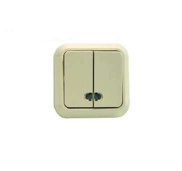 Выключатель 2-кл. ОП 10А IP20 с подсветкой крем. Makel 45223 купить оптом выгодно Выключатель 2-кл. ОП 10А IP20 с подсветкой крем. Makel 45223 оптом купить цена