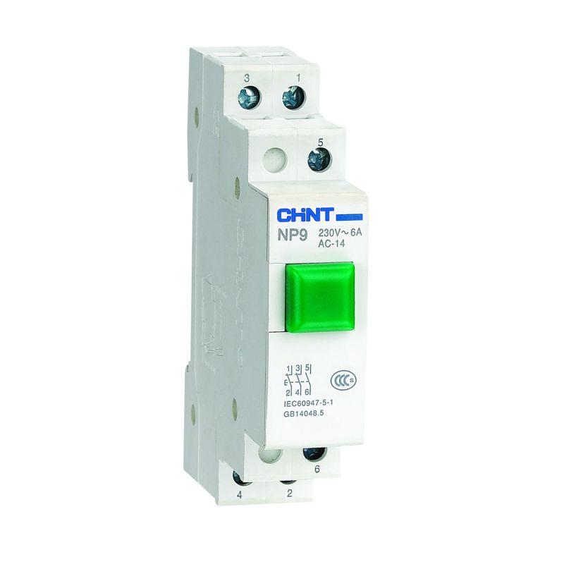 Кнопка модульная NP9-10/1 без подсветки 1НО зел. (R) CHINT 584052 купить оптом выгодно Кнопка модульная NP9-10/1 без подсветки 1НО зел. (R) CHINT 584052 оптом купить цена