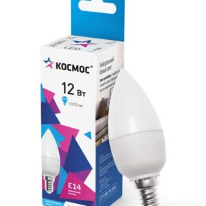 Лампа светодиодная 12Вт свеча 4500К бел. E14 1070лм 174-265В КОСМОС LkecLED12wCNE1445 оптом купить цена