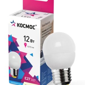 Лампа светодиодная 12Вт шар 3000К тепл. бел. E27 1070лм 174-265В КОСМОС LkeLED12wGL45E2730 оптом купить цена