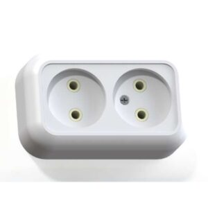 Розетка 2-м ОП Валентина РА10-382 10А IP20 бел. Кунцево 5416 оптом купить цена