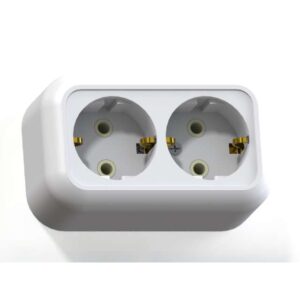 Розетка 2-м ОП Валентина РА16-826 16А IP20 с заземл. бел. Кунцево 5418 оптом купить цена