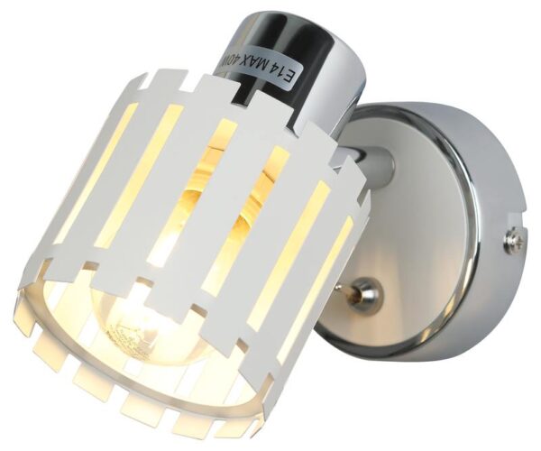 Светильник настенно-потолочный спот Rivoli Liese 7027-701 1 х Е14 40 Вт поворотный с выключателем купить оптом недорого