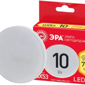 Лампочка светодиодная ЭРА RED LINE ECO LED GX-10W-827-GX53 GX53 10Вт таблетка теплый белый свет купить оптом недорого