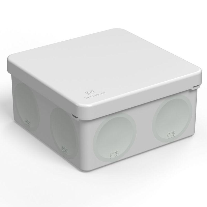 Коробка распределительная ОП для прямого монтажа двухкомпонентная безгалогенная (HF) 100х100х50 Промрукав 60-0300 купить оптом выгодно Коробка распределительная ОП для прямого монтажа двухкомпонентная безгалогенная (HF) 100х100х50 Промрукав 60-0300 оптом купить цена