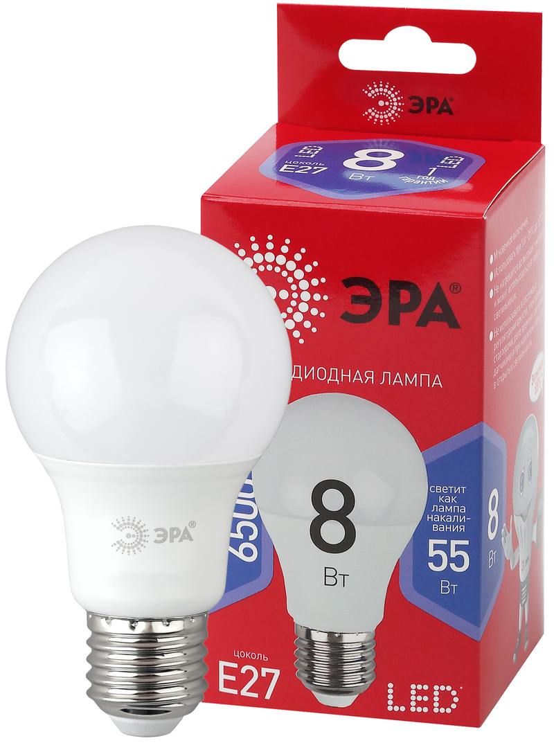 Лампочка светодиодная ЭРА RED LINE LED A60-8W-865-E27 R Е27 / E27 8 Вт груша холодный дневной свет оптом купить хорошая цена Лампочка светодиодная ЭРА RED LINE LED A60-8W-865-E27 R Е27 / E27 8 Вт груша холодный дневной свет купить оптом недорого