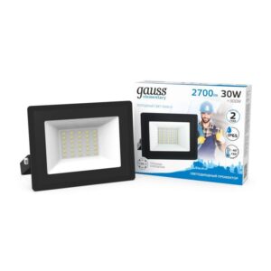 Прожектор светодиодный Elementary 30Вт 6500К IP65 2700лм 200-240В ДО черн. GAUSS 613100330 оптом купить цена