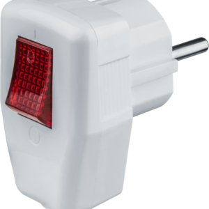 Вилка угловая 61 364 NCA-PL05-16A-ESC-WH с заземл. с выкл. бел. Navigator 61364 оптом купить цена