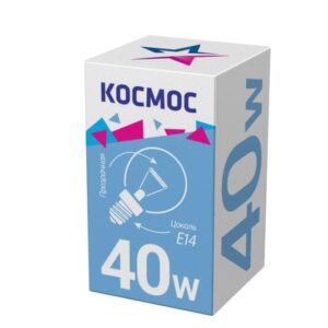 Лампа накаливания Шар 40Вт E14 прозр. Космос LKsmSSpCL40E14v2 оптом купить цена