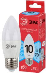 Лампочка светодиодная ЭРА RED LINE ECO LED B35-10W-840-E27 E27 / Е27 10Вт свеча нейтральный белый свет купить оптом недорого
