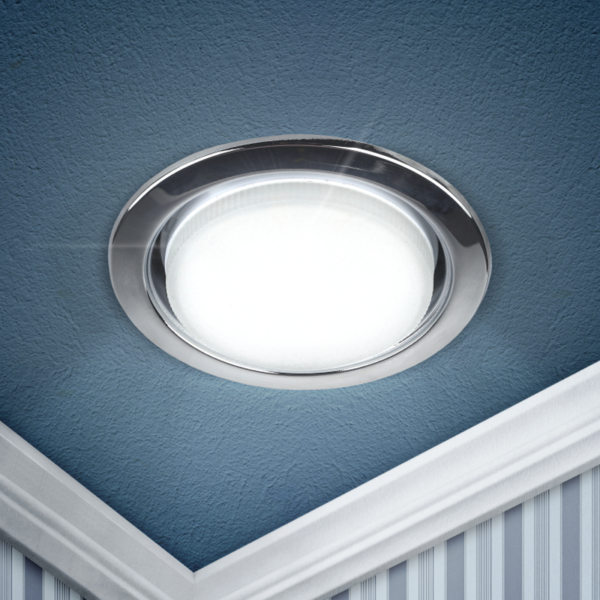 Встраиваемый светильник под лампу GX53 ЭРА KL35 CH (б/к) 220V 15W хром оптом купить хорошая цена Встраиваемый светильник под лампу GX53 ЭРА KL35 CH (б/к) 220V 15W хром купить оптом недорого