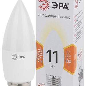 Лампочка светодиодная ЭРА STD LED B35-11W-827-E27 E27 / Е27 11Вт свеча теплый белый свет купить оптом недорого