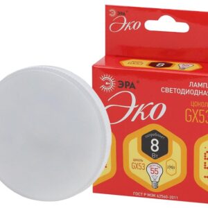 Лампочка светодиодная ЭРА RED LINE ECO LED GX-8W-827-GX53 GX53 8Вт таблетка теплый белый свет купить оптом недорого