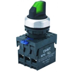Переключатель с подсветкой NP8-11XD/213 2 полож. с фиксацией 1НО+1НЗ зел. AC 110В-230В(LED) IP65 (R) CHINT 667149 оптом купить цена