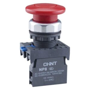 Кнопка "Грибок" NP8-11M/14 d40мм 1НО+1НЗ IP65 с самовозвратом красн. (R) CHINT 667265 оптом купить цена