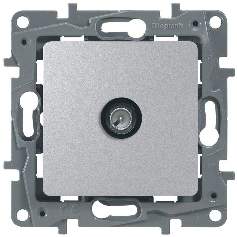 Розетка телевизионная оконечная TV СП Etika 5дБ 5-862МГц механизм алюм. Leg 672465 купить оптом выгодно Розетка телевизионная оконечная TV СП Etika 5дБ 5-862МГц механизм алюм. Leg 672465 оптом купить цена