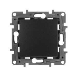 Переключатель 1-кл. СП Etika 10А IP20 250В 10AX авт. зажимы механизм антрацит Leg 672605 оптом купить цена