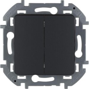 Выключатель 2-кл. Inspiria 10А IP20 250В 10AX механизм антрацит Leg 673623 оптом купить цена
